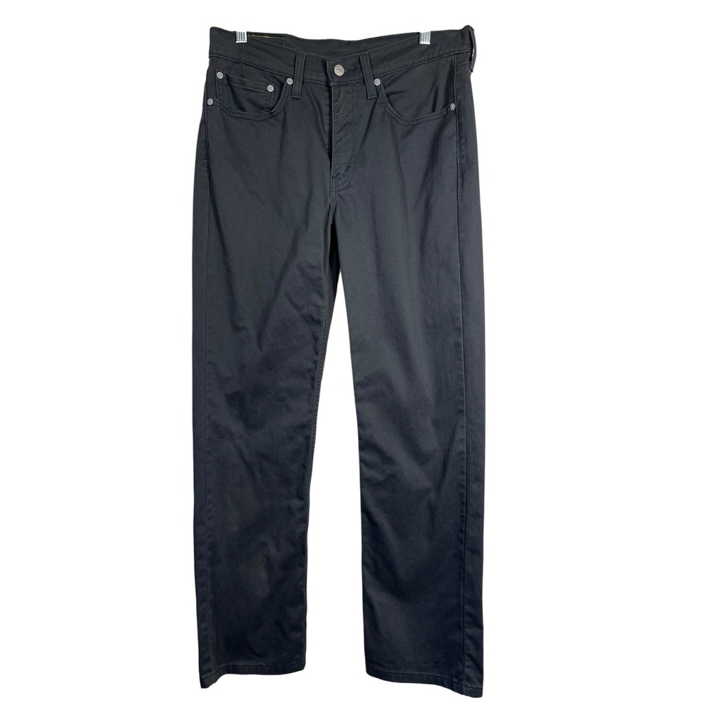 LEVI'S Sz 32x30 514 Men's Straight Fit Pants Dk Gray Jeans‎ Soft Brushed Twill